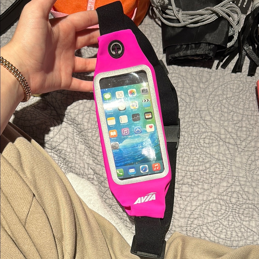 Avia Pink and Black Cell Phone Case for Active Lifestyles